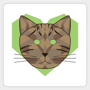 Geometric Tabby Cat Magnet